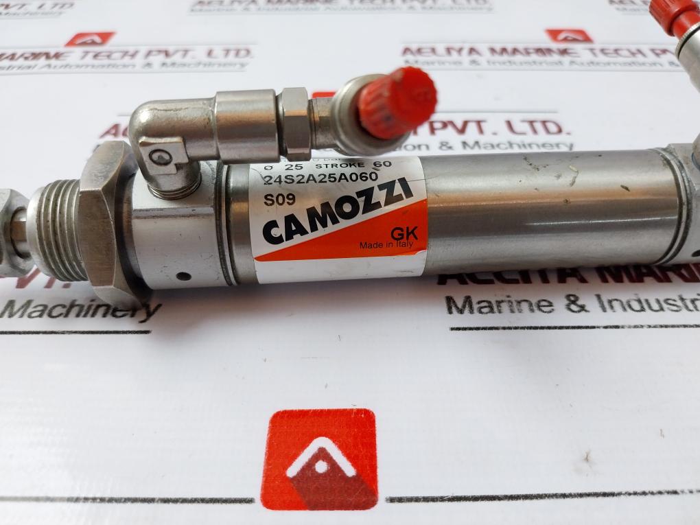 Camozzi 24N2A25A060 Double Acting Magnetic Pneumatic Mini Cylinder Max Pressure.10 Bar