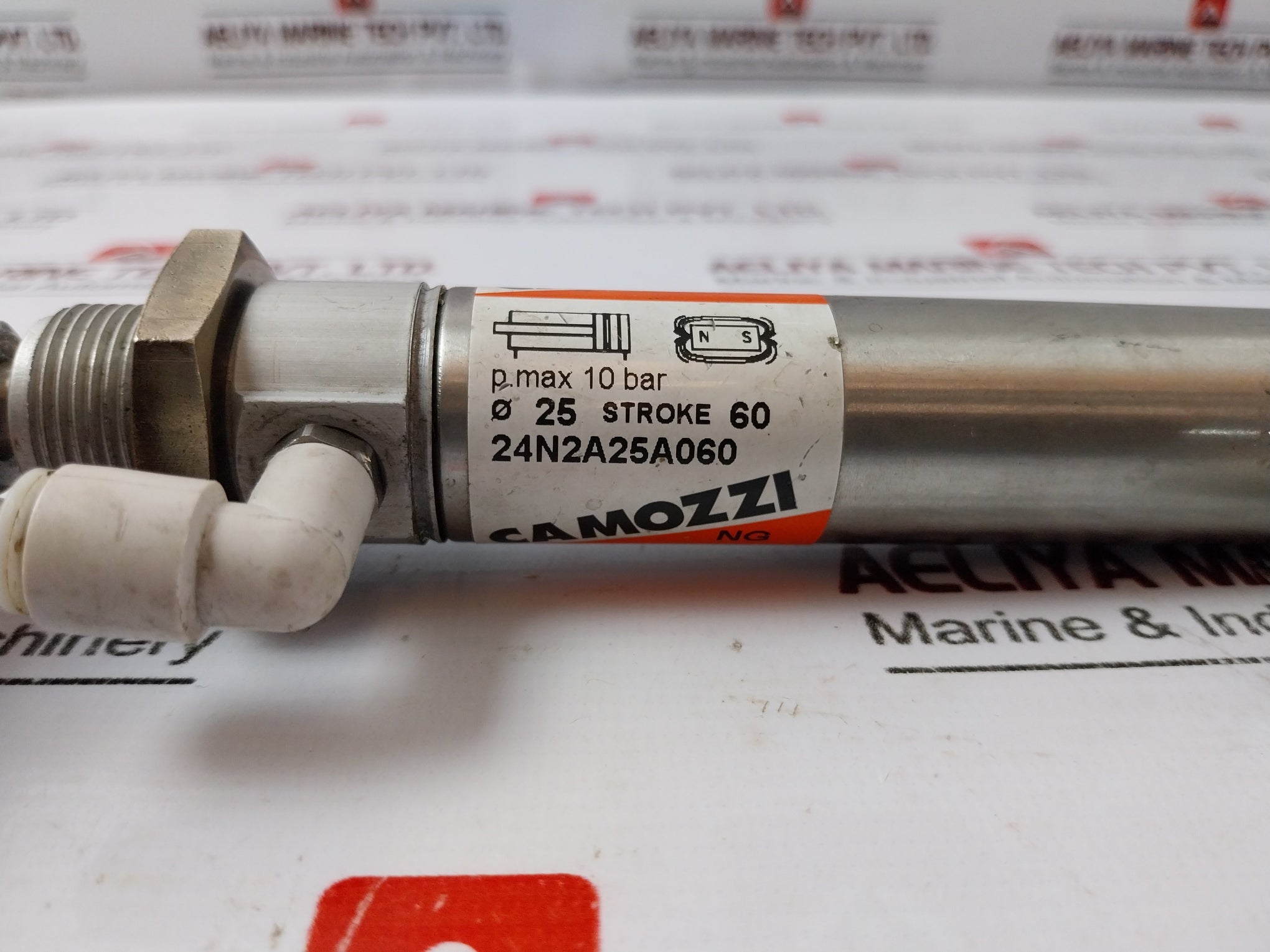 Camozzi 24N2A25A060 Double Acting Magnetic Pneumatic Mini Cylinder Stainless Steel