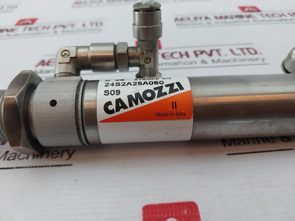 Camozzi 24S2A25A060 Pneumatic Cylinder Max 10 Bar 60Mm