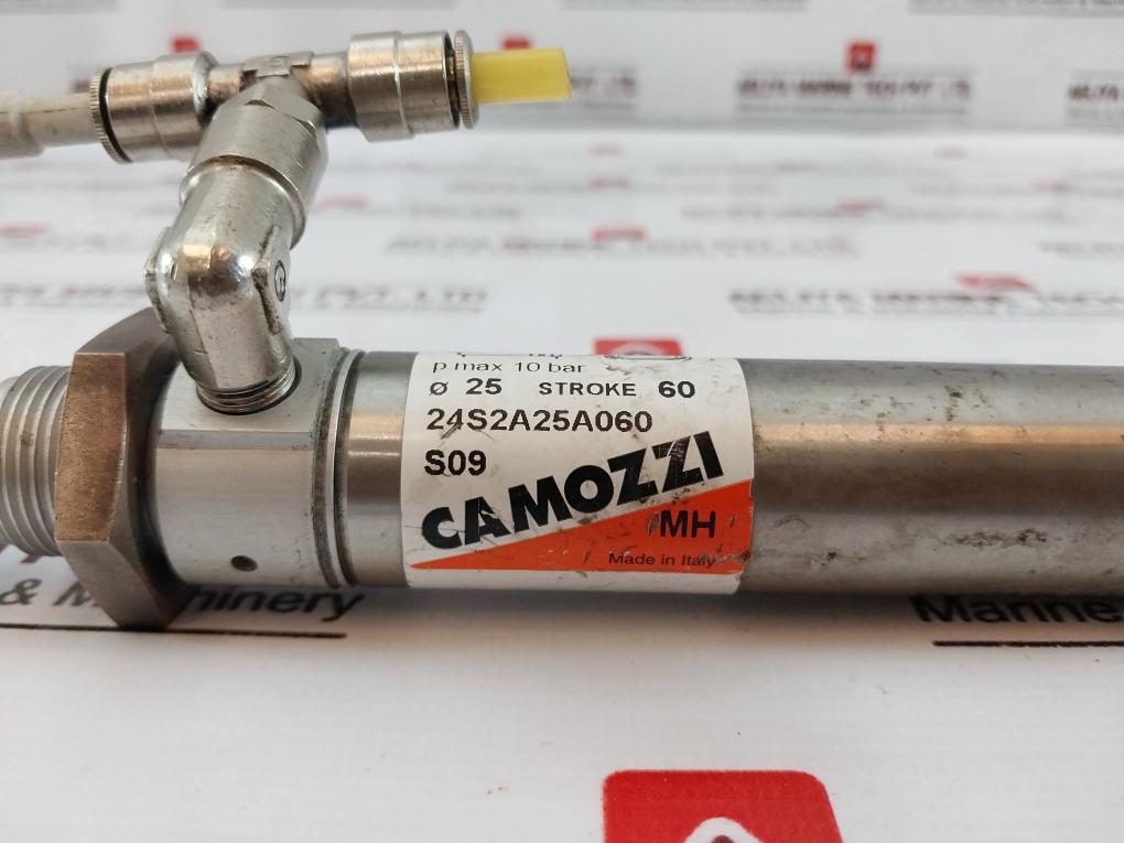 Camozzi 24S2A25A060 Pneumatic Cylinder Max Pressure 10 Bar 60Mm