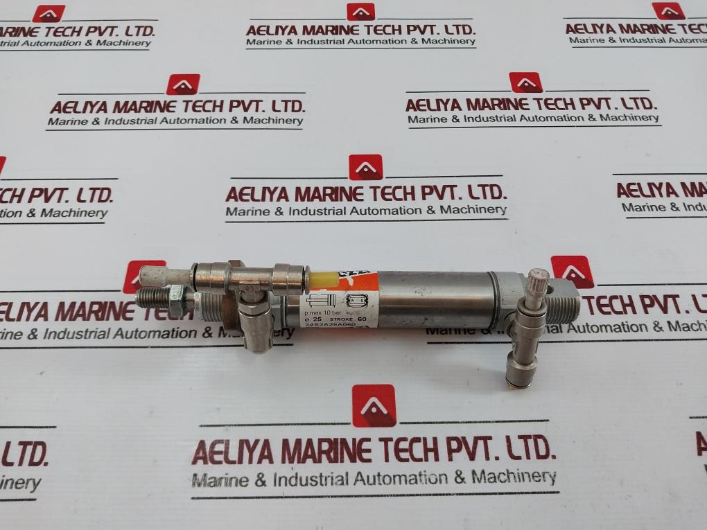 Camozzi 24S2A25A060 Pneumatic Cylinder Max Pressure 10 Bar 60Mm