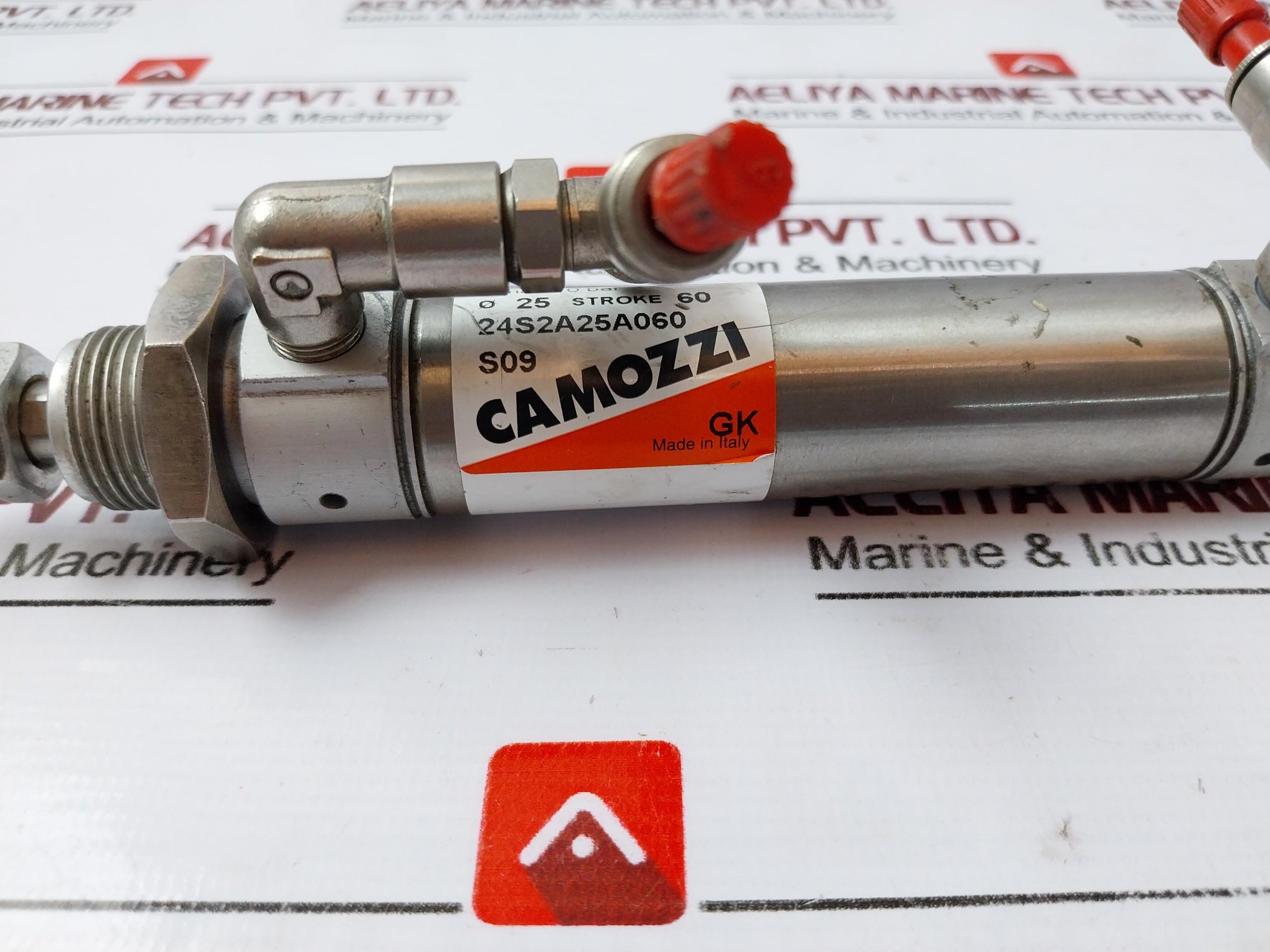 Camozzi 24S2A25A060 S09 Double Acting Magnetic Pneumatic Cylinder Max Pressure.10 Bar