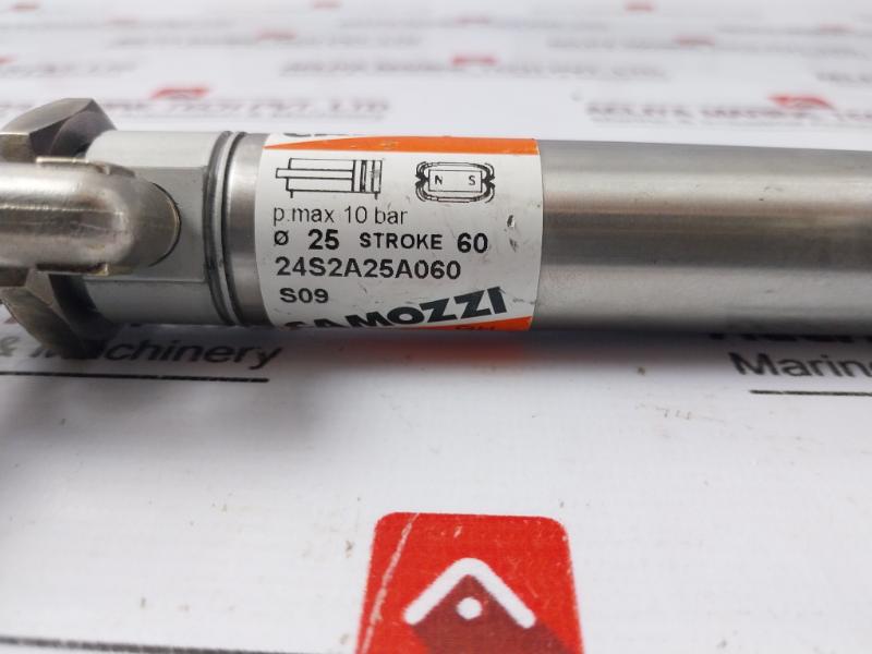 Camozzi 24S2A25A060 S09 Double Acting Pneumatic Mini-Cylinder Pmax 10 Bar