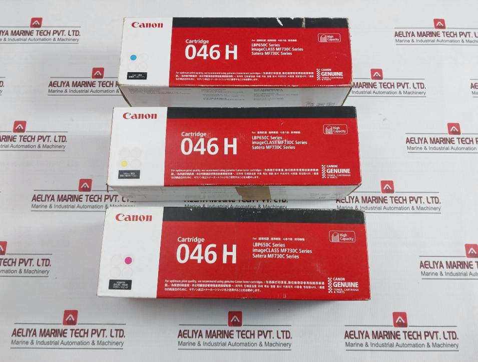 Canon 046 H Toner Cartridge Crg-046Hmag, Crg-046Hyel, Crg-046Hcyn (3-color Set)