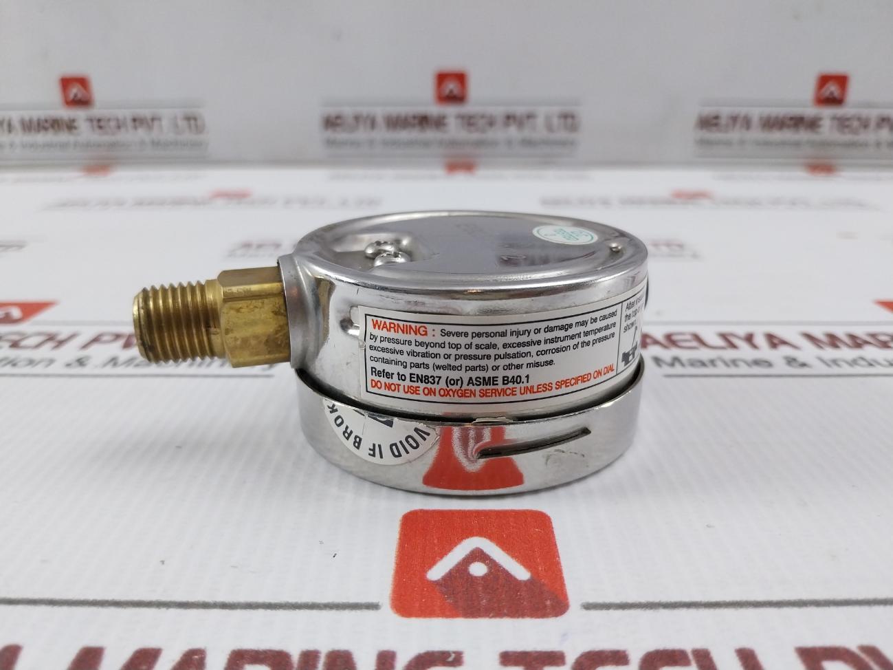 Capri 2.5" Ssc Btm Pressure Gauge 0 To 200 Kg/Cm2 Kl.1.6 1/4" Npt (M)