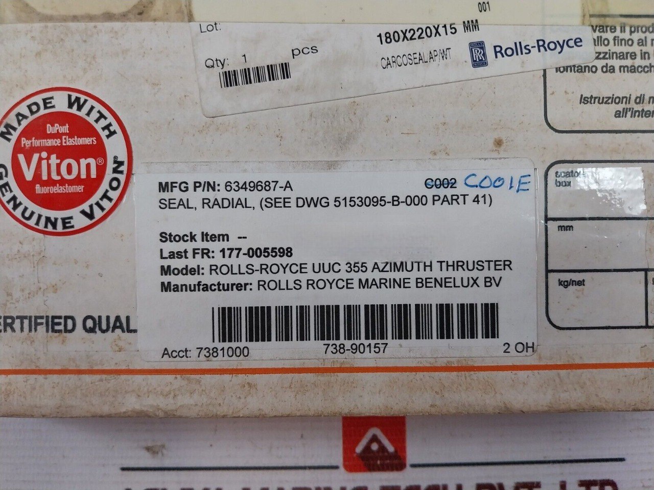 Carco Seal/Apwt/Z420 Radial Seal 6349687-a