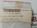 Carling Hatco On/Off Toggle Switch 20A 250Vac
