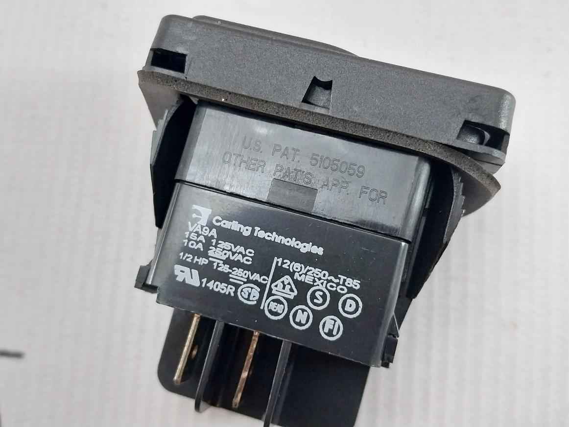Carling Technologies Va9a Sealed Heat On-off Rocker Switch 15a 125vac / 10a 250vac