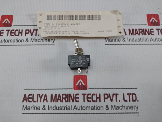Carling 10 Amps-250 Vac Toggle Switch