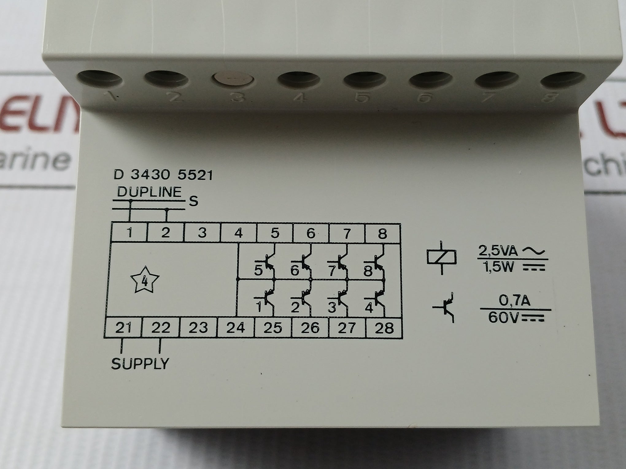 8-channel Monostable Receiver 230V Ac 50/60 Hz Carlo Gavazzi  D 3430 5521 230