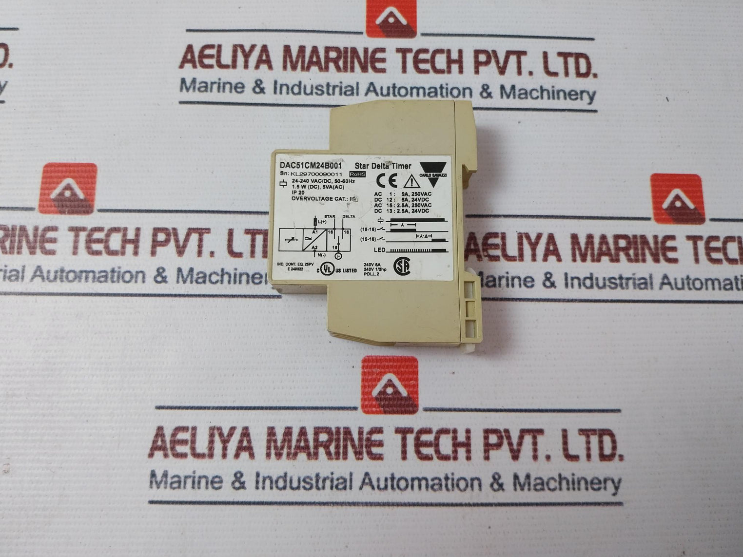 Carlo Gavazzi Dac51Cm24B001 Star Delta Timer 24-240 Vac/Dc, 50-60Hz