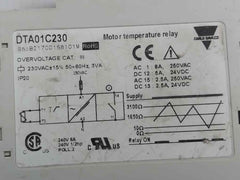 Carlo Gavazzi Dta01C230 Motor Temperature Relay 240V 8A 1/2Hp Dta01
