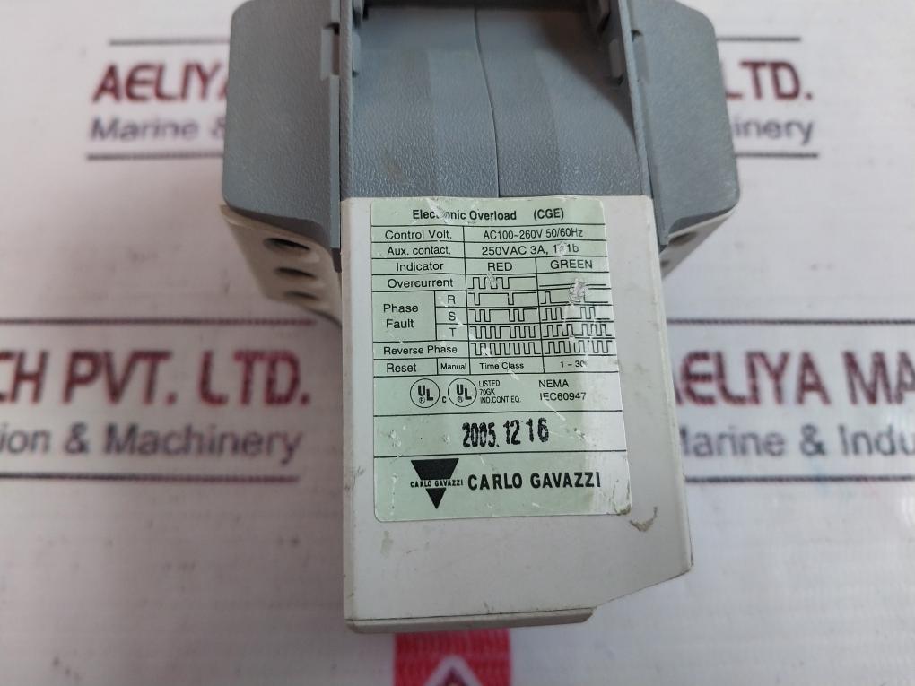 Carlo Gavazzi Empr Cge22-3Sr Electronic Overload Relay 0-30S