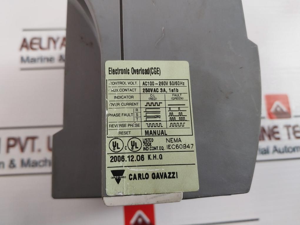 Carlo Gavazzi Empr Electronic Overload (Cge) Cge80-3Sr