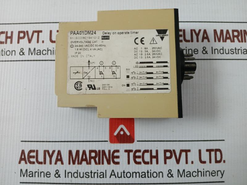 Carlo Gavazzi 0.1S-10H Delay On Operate Timer Paa01Dm24