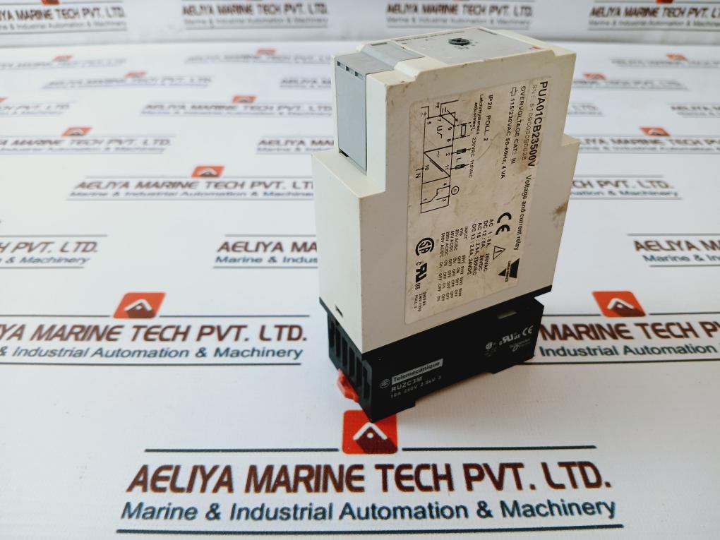 Carlo Gavazzi Pua01cb23500v Voltage &amp; Current Relay W/ Base Ip20 50/60hz