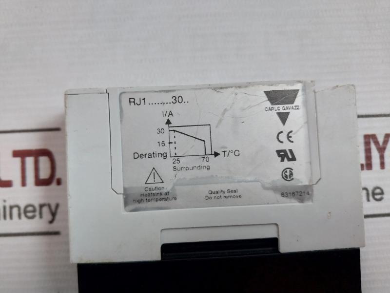 Carlo Gavazzi Semiconductor Contactor Rj1A23A30E Solid State Relay 30A 230V