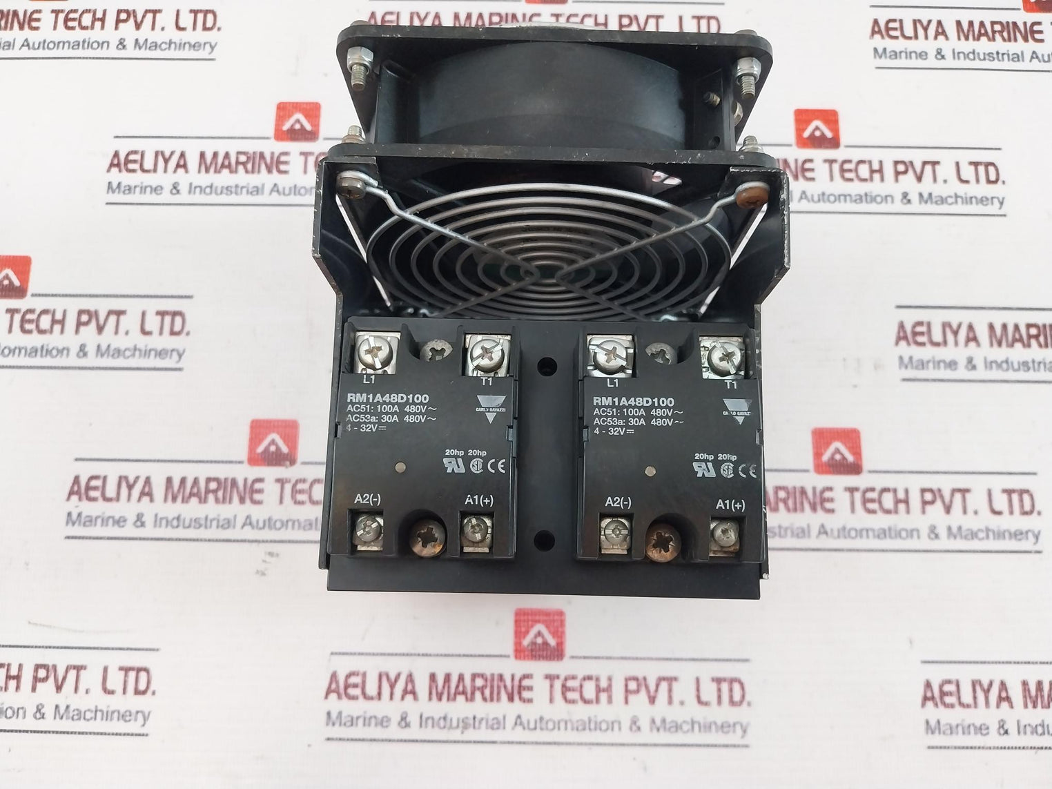 Carlo Gavazzi RM1A48D100 Solid State Relay and Cooling Fan Assembly