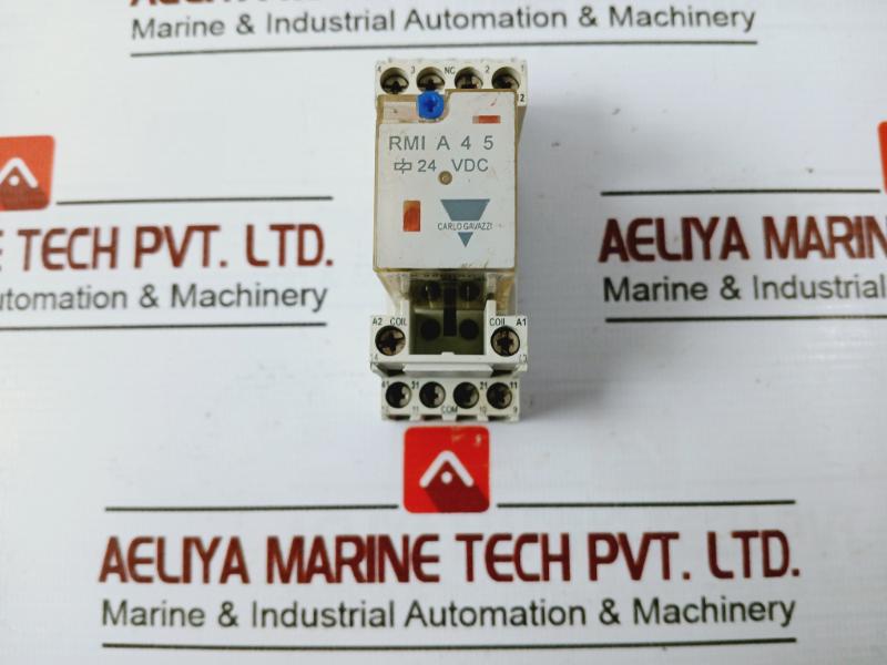 Carlo Gavazzi Rmi A 4 5 Midi Relay W/ Es 15/4n Socket 24vdc 2a/300vac 10a/300vac