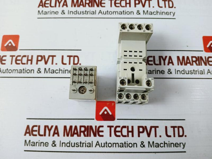 Carlo Gavazzi Rmi A 4 5 Midi Relay W/ Es 15/4n Socket 24vdc 2a/300vac 10a/300vac
