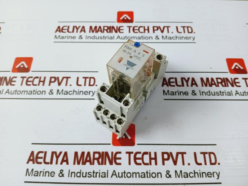Carlo Gavazzi Rmi A 4 5 Midi Relay W/ Es 15/4n Socket 24vdc 2a/300vac 10a/300vac