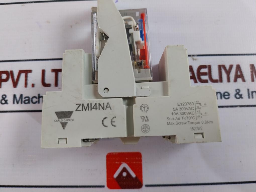 Carlo Gavazzi Rmi A 4 5 Relay With Base 10A 300Vac