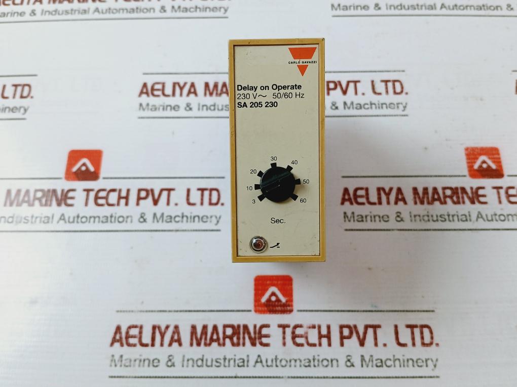 Carlo Gavazzi Sa 205 230 Timer Delay Relay 3-60 Sec 230V 50/60 Hz Ip20 437366
