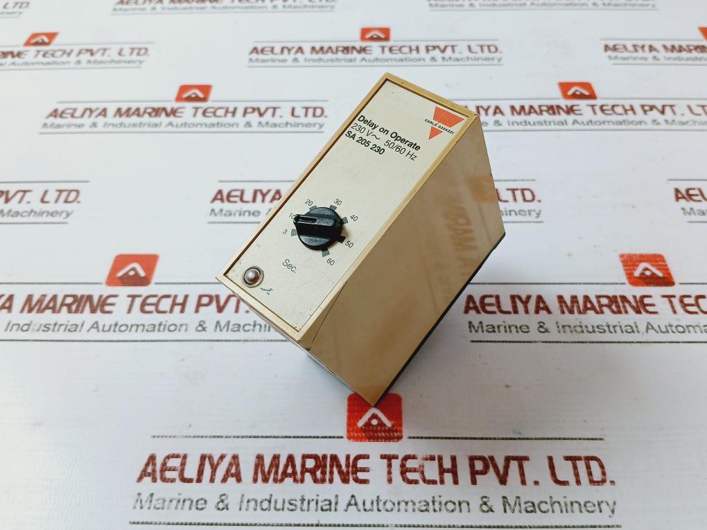 Carlo Gavazzi Sa 205 230 Timer Delay Relay 3-60 Sec 230V 50/60 Hz Ip20 437366