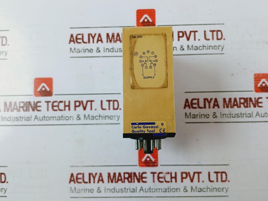 Carlo Gavazzi Sa 205 230 Timer Delay Relay 3-60 Sec 230V 50/60 Hz Ip20 437366