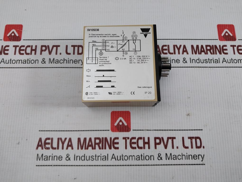 Sv 120 230 Dual Level Relay 230V 50/60Hz Ip20 Carlo Gavazzi