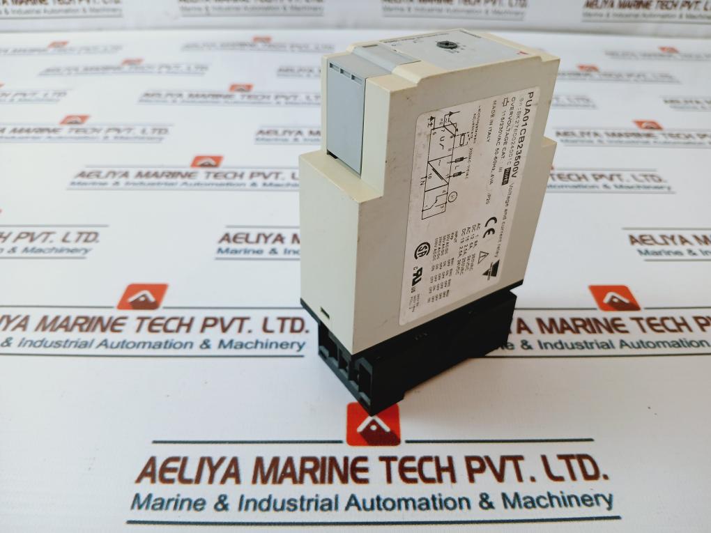Carlo Gavazzi Pua01Cb23500V Voltage & Current Relay W/ Base 50/60Hz