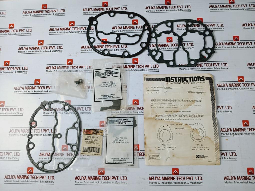 Carrier 06Ea 660 104 Compressor Suction Valve Gasket Plate Set Rev A 916-229