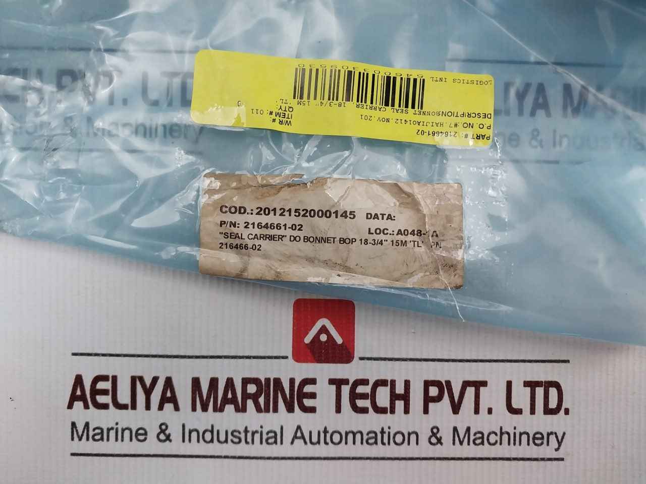 Carrier 2164661-02 Bonnet Seal 18-3/4" 15m 'tl' Rev 04