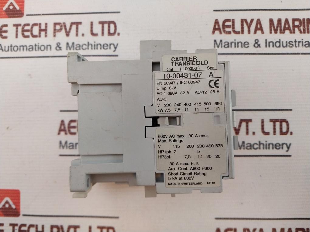 Carrier Transicold 10-00431-07 Contactor Ser: A