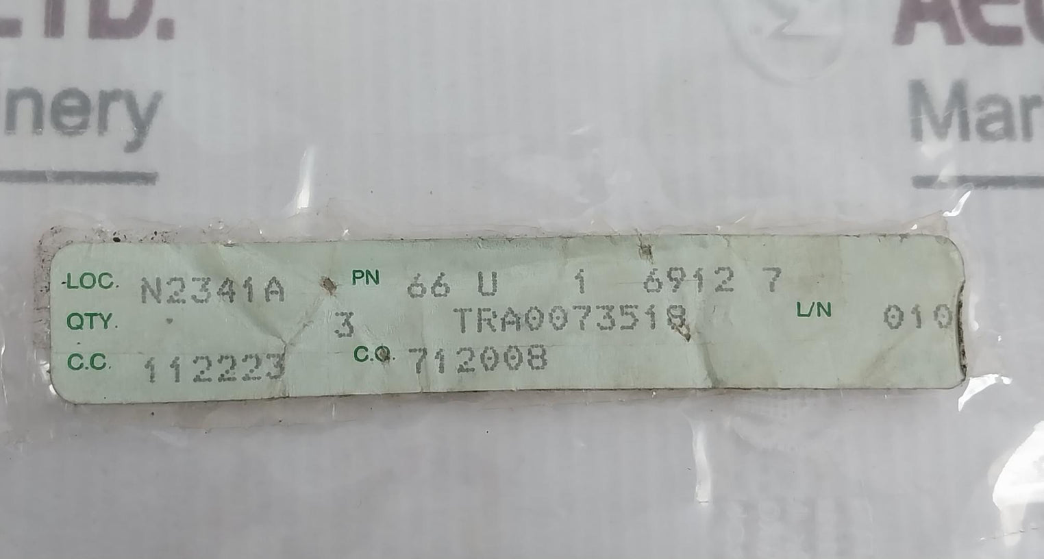 Carrier Transicold 66U1-6912-7 Thermostat Switch 1 Meter 600V