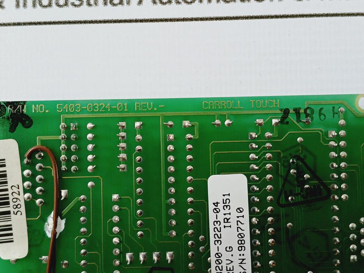 CARROLL TOUCH 5003-0324-01 Touch Tech PC Card 94V-0