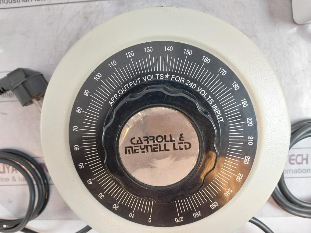 Carroll & Meynell Cmv 5E-1 Variable Transformer 240V. 1Ph 50/60Hz 10-16A 250V