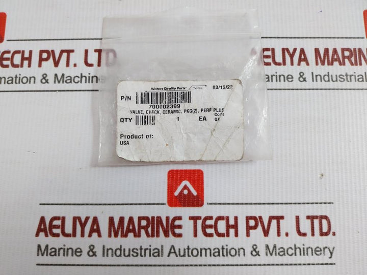 Cartridge Check Valve System Kit Waters 700002399