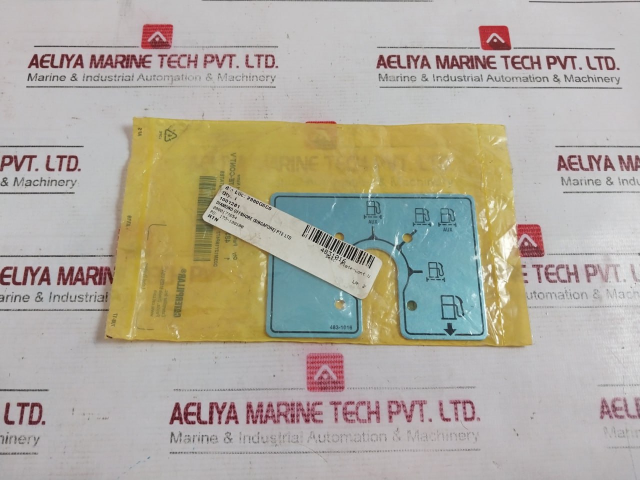 Caterpillar 483-1016 Fuel Instruction Plate 4831016