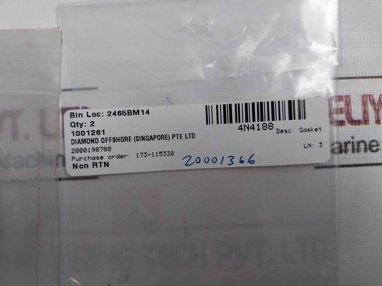 Caterpillar 4N-4188 Square Gasket