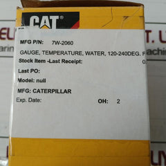 Caterpillar 7W2060 Water Temperature Indicator 40-120?C