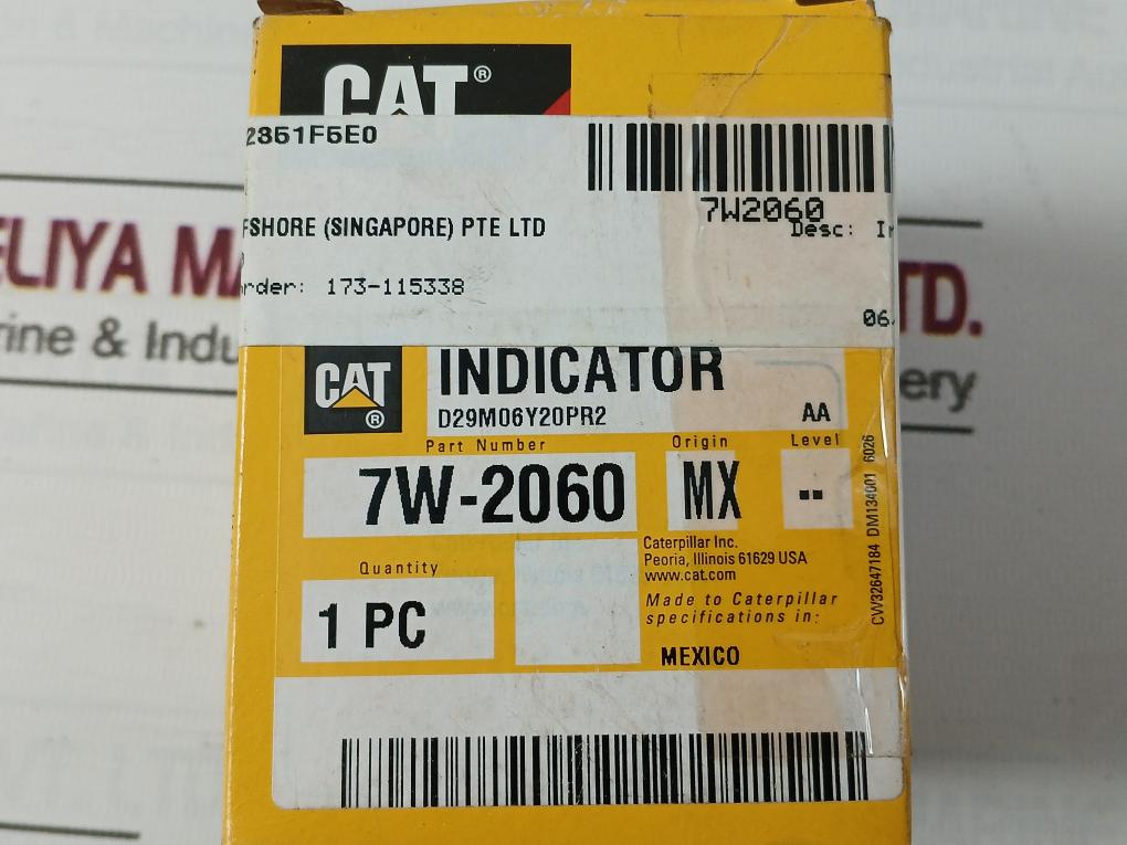 Caterpillar 7W2060 Water Temperature Indicator 40-120˚C