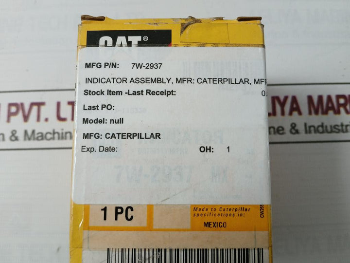 Caterpillar 7W2937 Oil Pressure Indicator 0-80 Psi