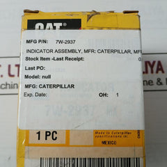Caterpillar 7W2937 Oil Pressure Indicator 0-80 Psi