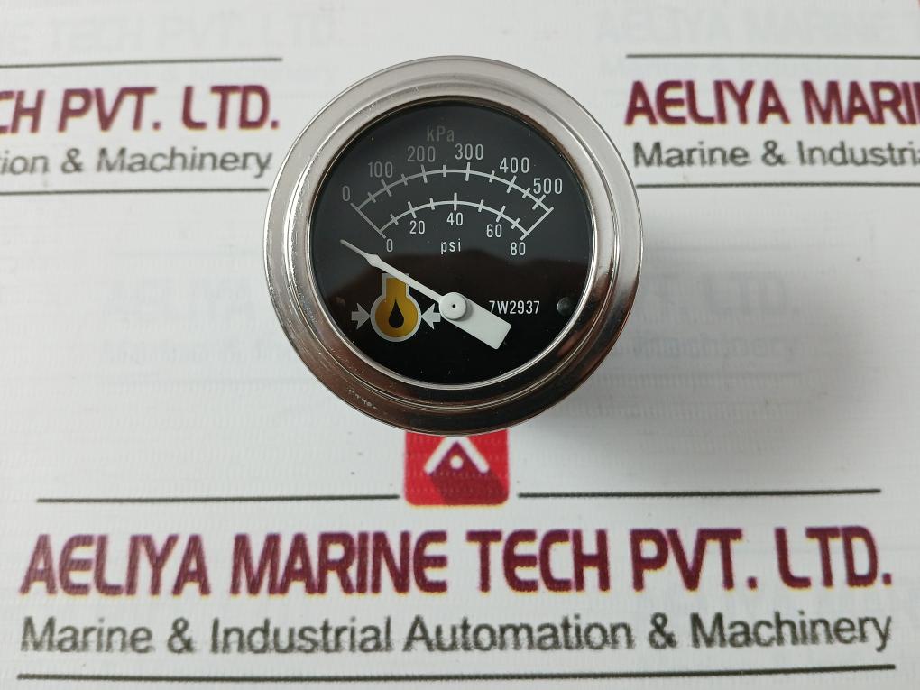 Caterpillar 7W2937 Oil Pressure Indicator 0-80 Psi