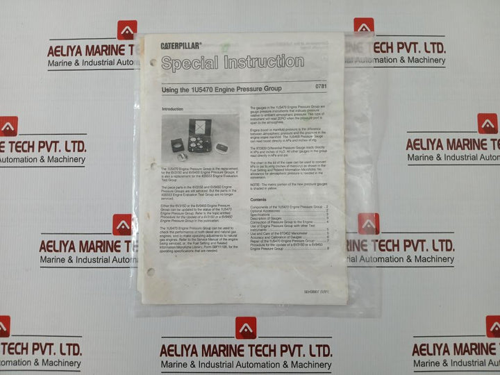 Caterpillar Digital Hydraulic Pressure Test Tool Kit 100Kpa 140°F 1U5470