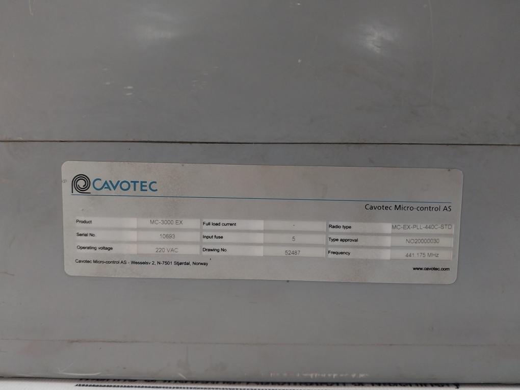 Cavotec Mc-3000-ex Remote Control 220Vac