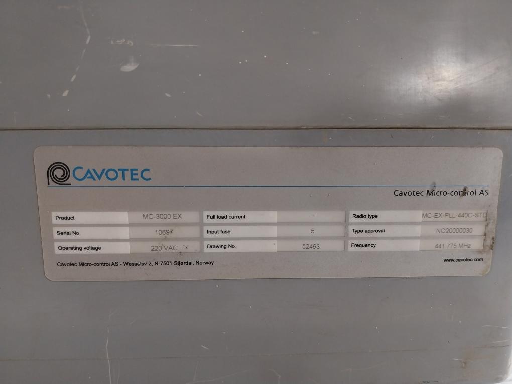 Cavotec Mc-3000-ex Remote Control Unit