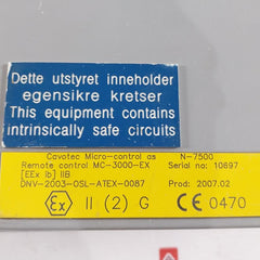 Cavotec Mc-3000-ex Remote Control Unit