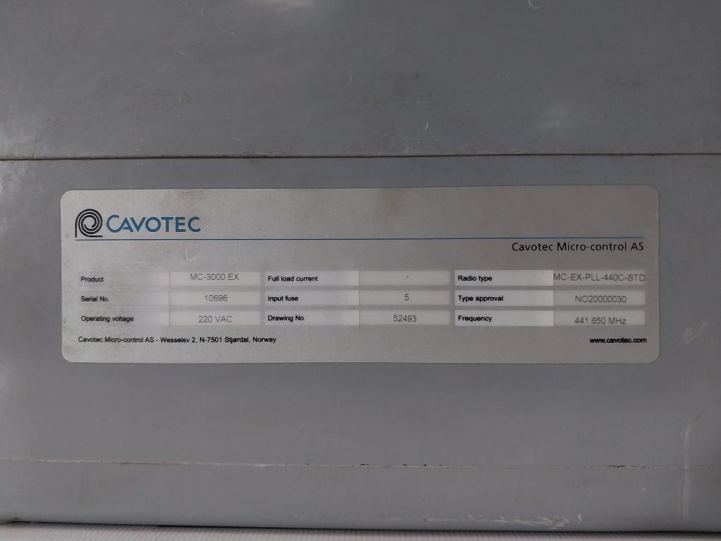 Cavotec Micro-Control MC-3000-EX Remote Control 220 VAC